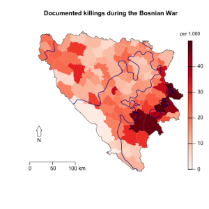 Map of dead in Bosnia